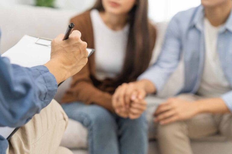 Couple consulting with a fertility providor