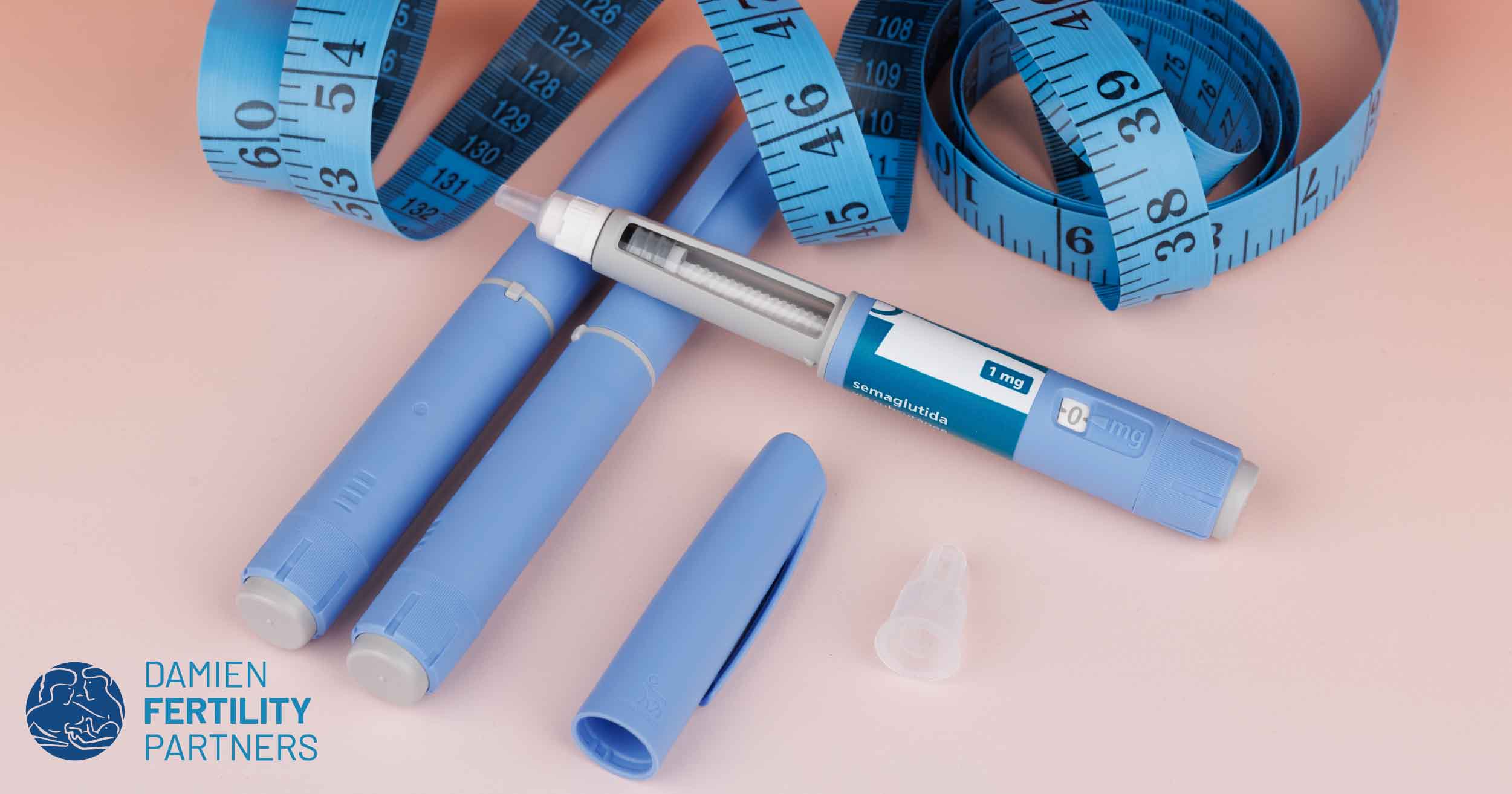 Body measuring tape and semiglutide injectable pens